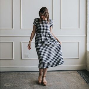 Pyne & Smith Gingham Linen Dress XS